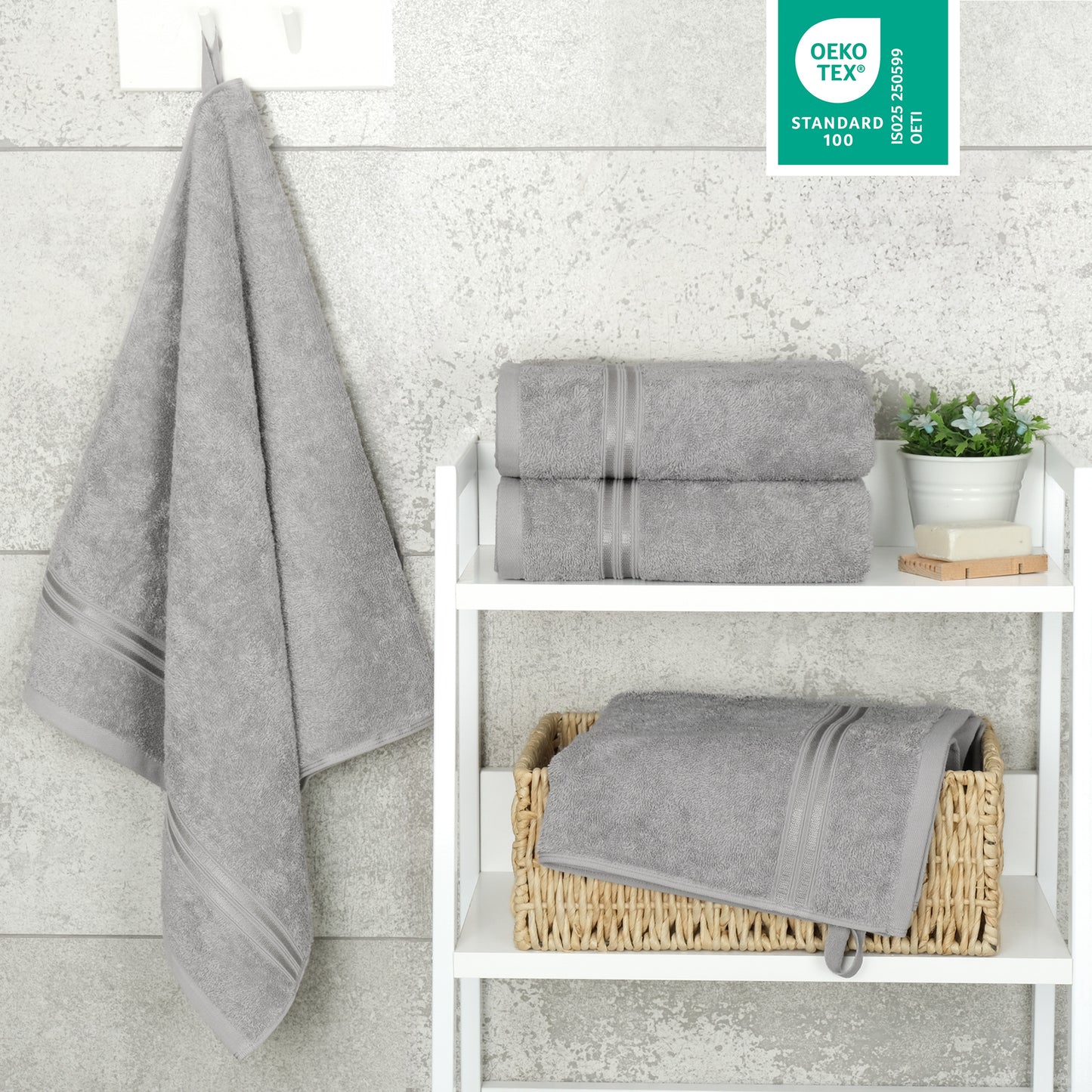 Hammetex Premium Handtücher 4er Set – 100% Baumwolle & Weich (50x100cm)
