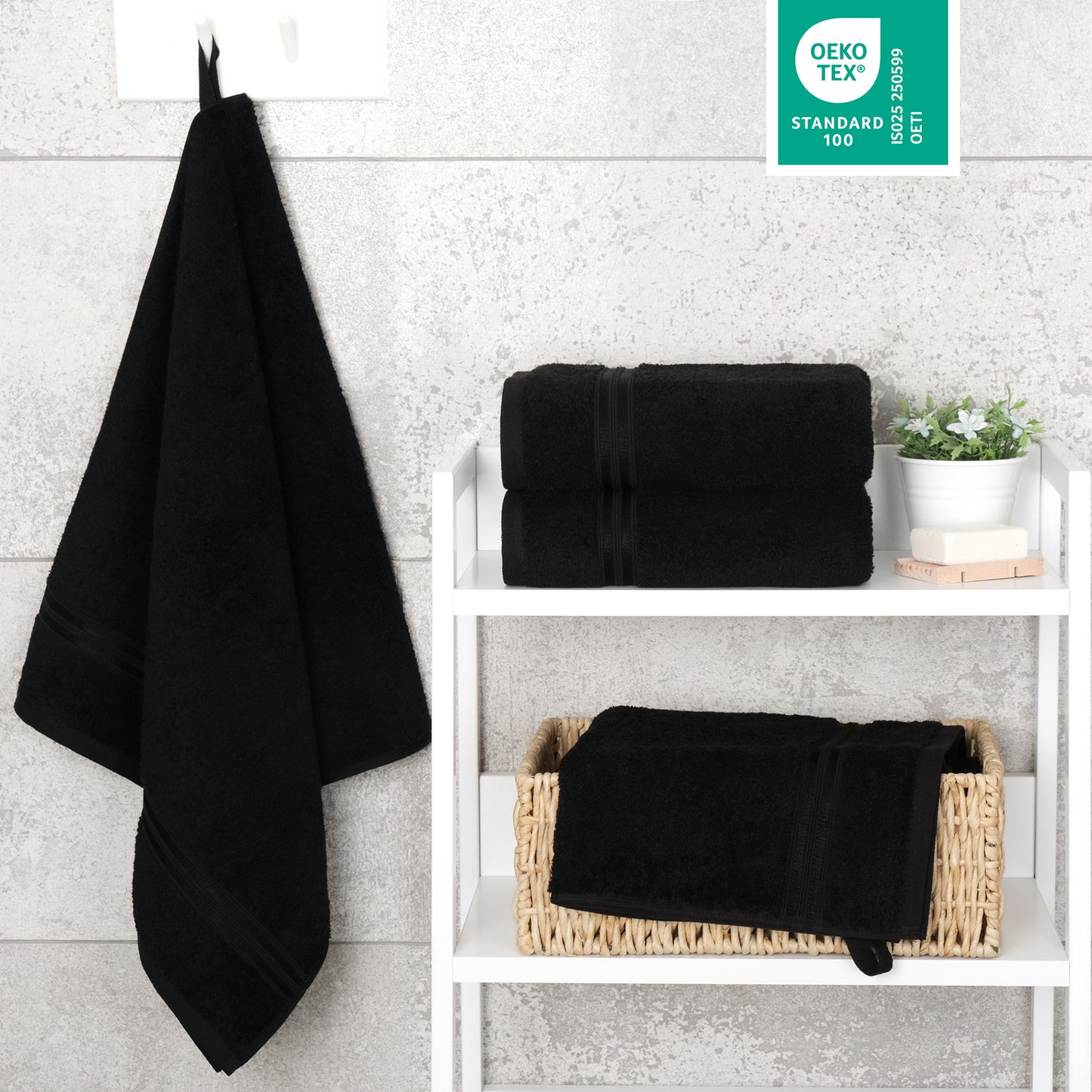 Hammetex Premium Handtücher 4er Set – 100% Baumwolle & Weich (50x100cm)