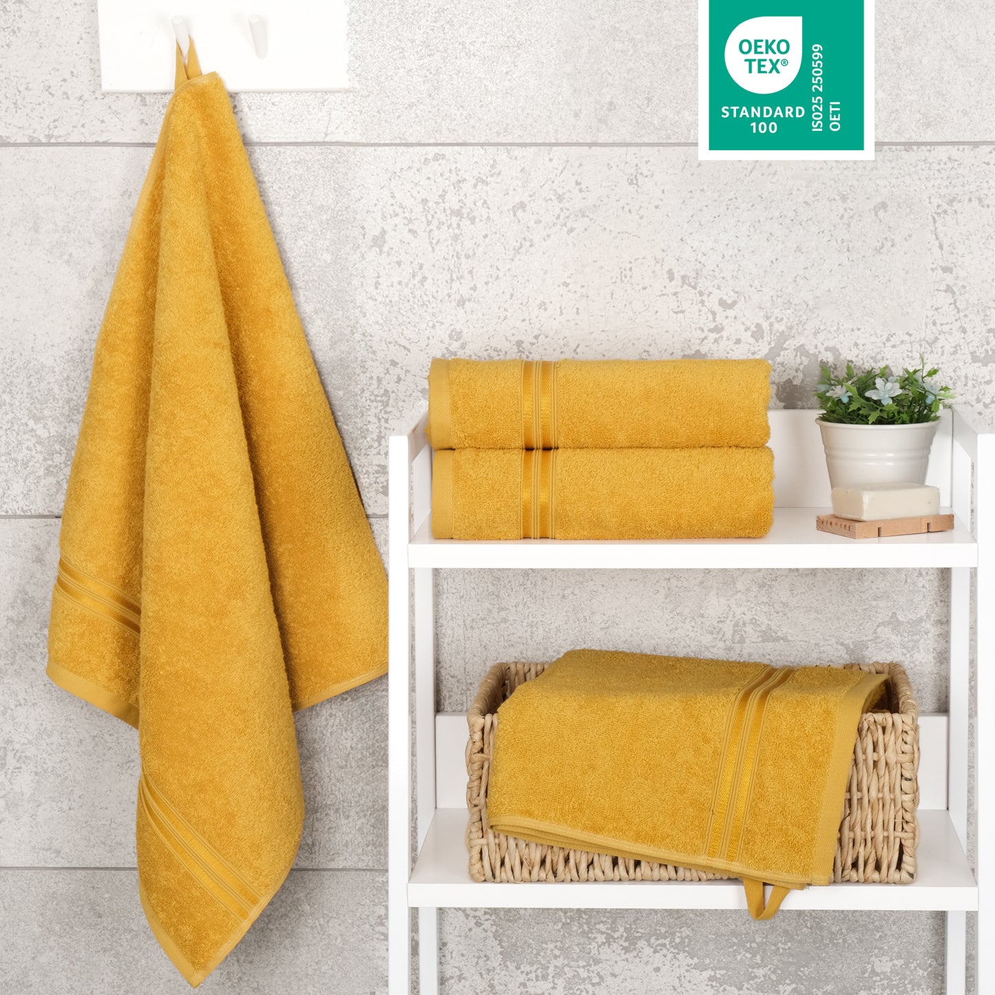 Hammetex Premium Handtücher 4er Set – 100% Baumwolle & Weich (50x100cm)
