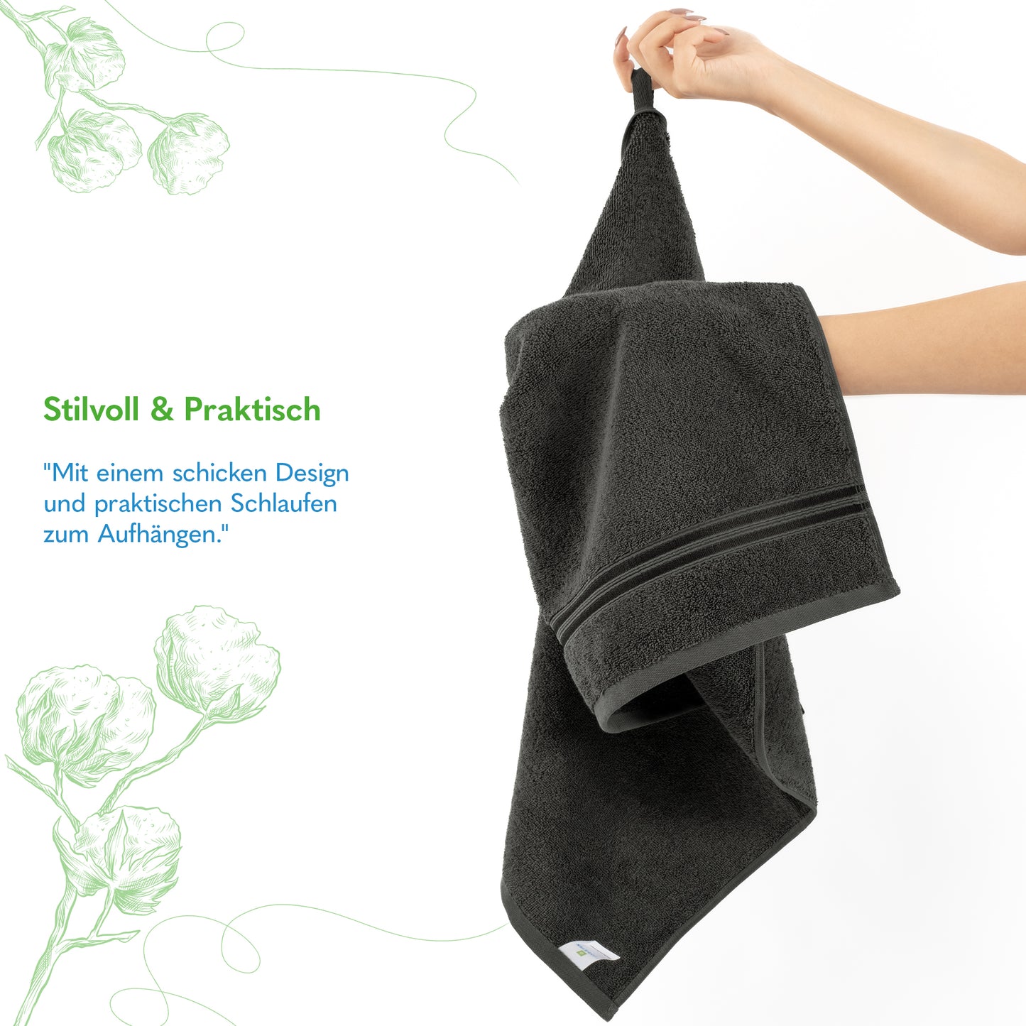 Hammetex Premium Handtücher 4er Set – 100% Baumwolle & Weich (50x100cm)