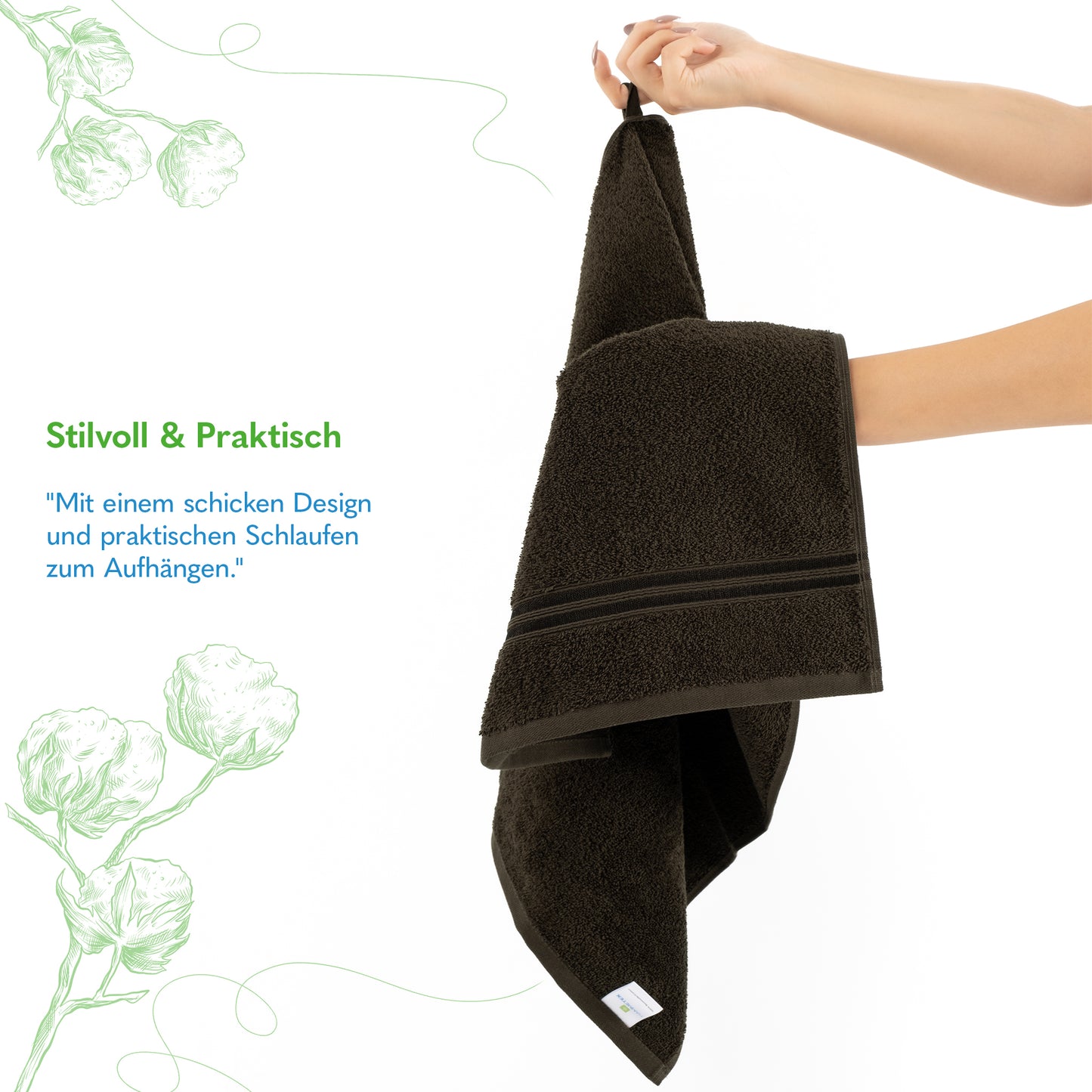 Hammetex Premium Handtücher 4er Set – 100% Baumwolle & Weich (50x100cm)