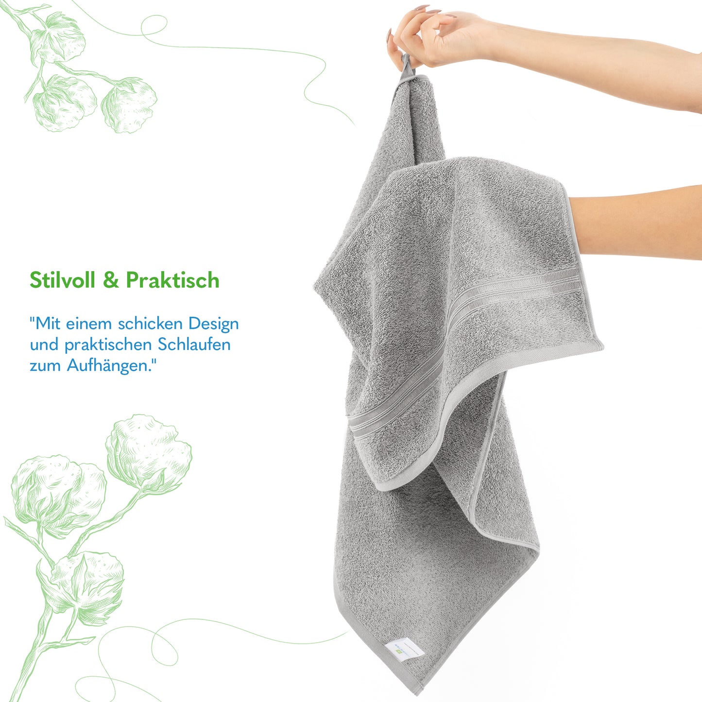 Hammetex Premium Handtücher 4er Set – 100% Baumwolle & Weich (50x100cm)