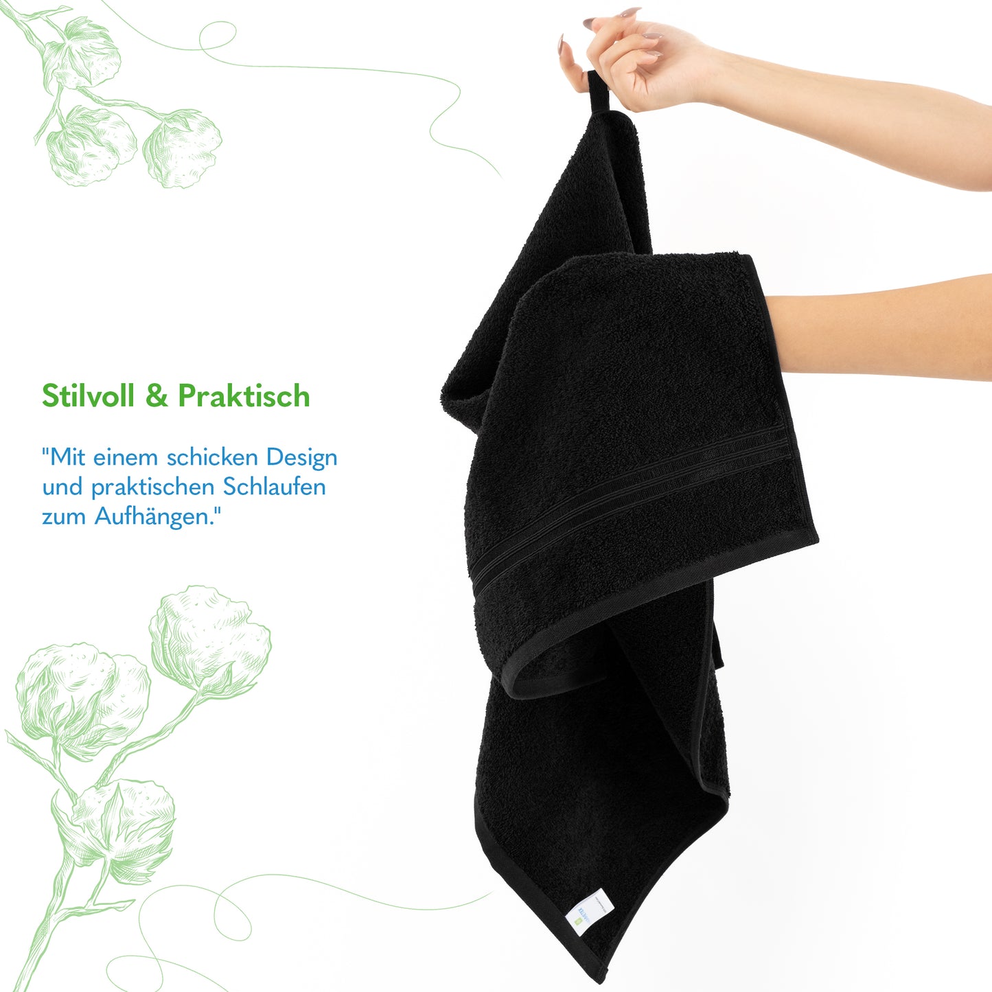 Hammetex Premium Handtücher 4er Set – 100% Baumwolle & Weich (50x100cm)