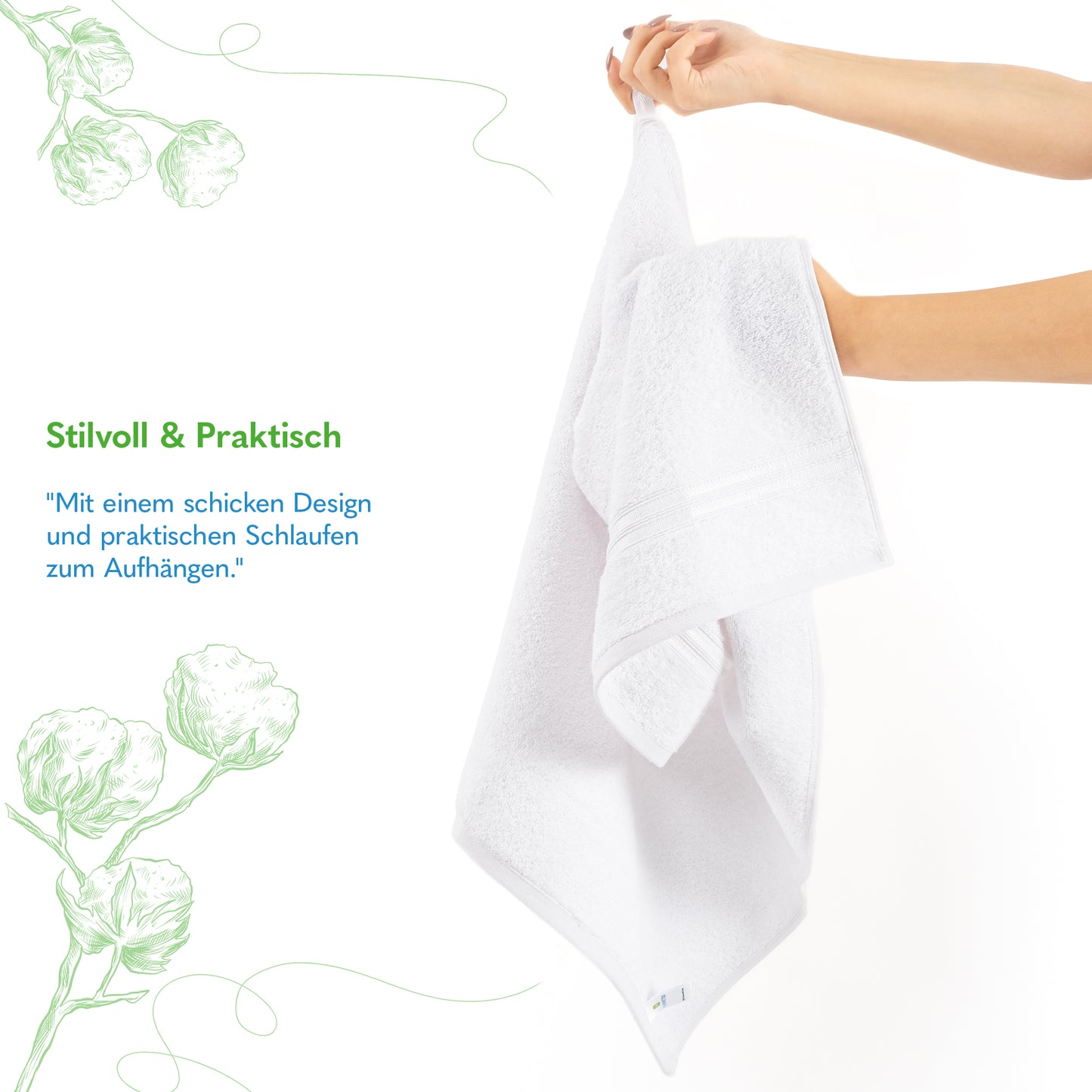 Hammetex Premium Handtücher 4er Set – 100% Baumwolle & Weich (50x100cm)