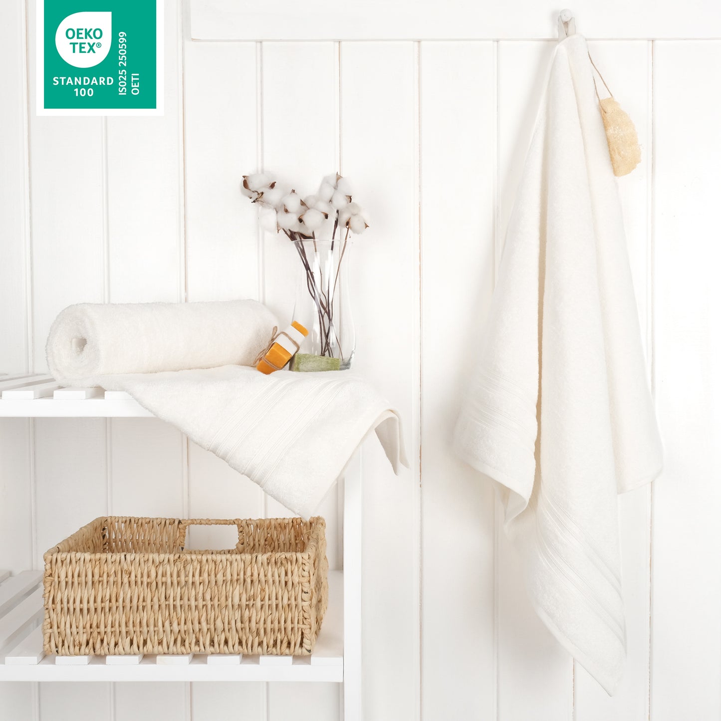 Hammetex Premium Badetücher 2er Set – 100% Baumwolle & Schnelltrocknend (70x140cm)