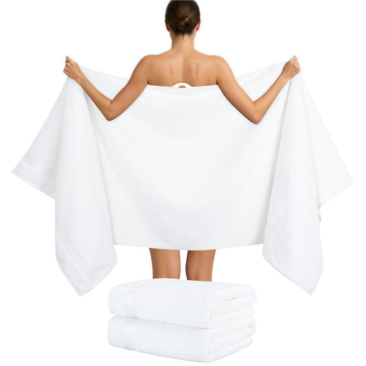 Hammetex Spa Badetücher 2er Set – Extra Groß (80x200cm) – 100% Baumwolle 500 GSM