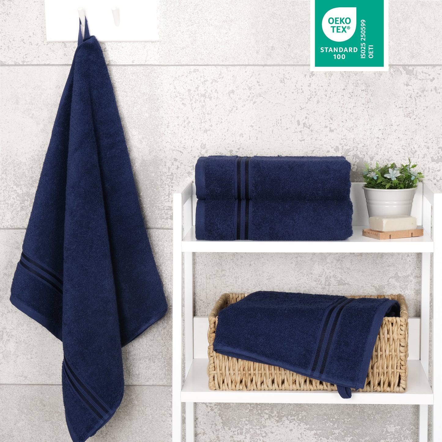 Hammetex Premium Handtücher 4er Set – 100% Baumwolle & Weich (50x100cm)