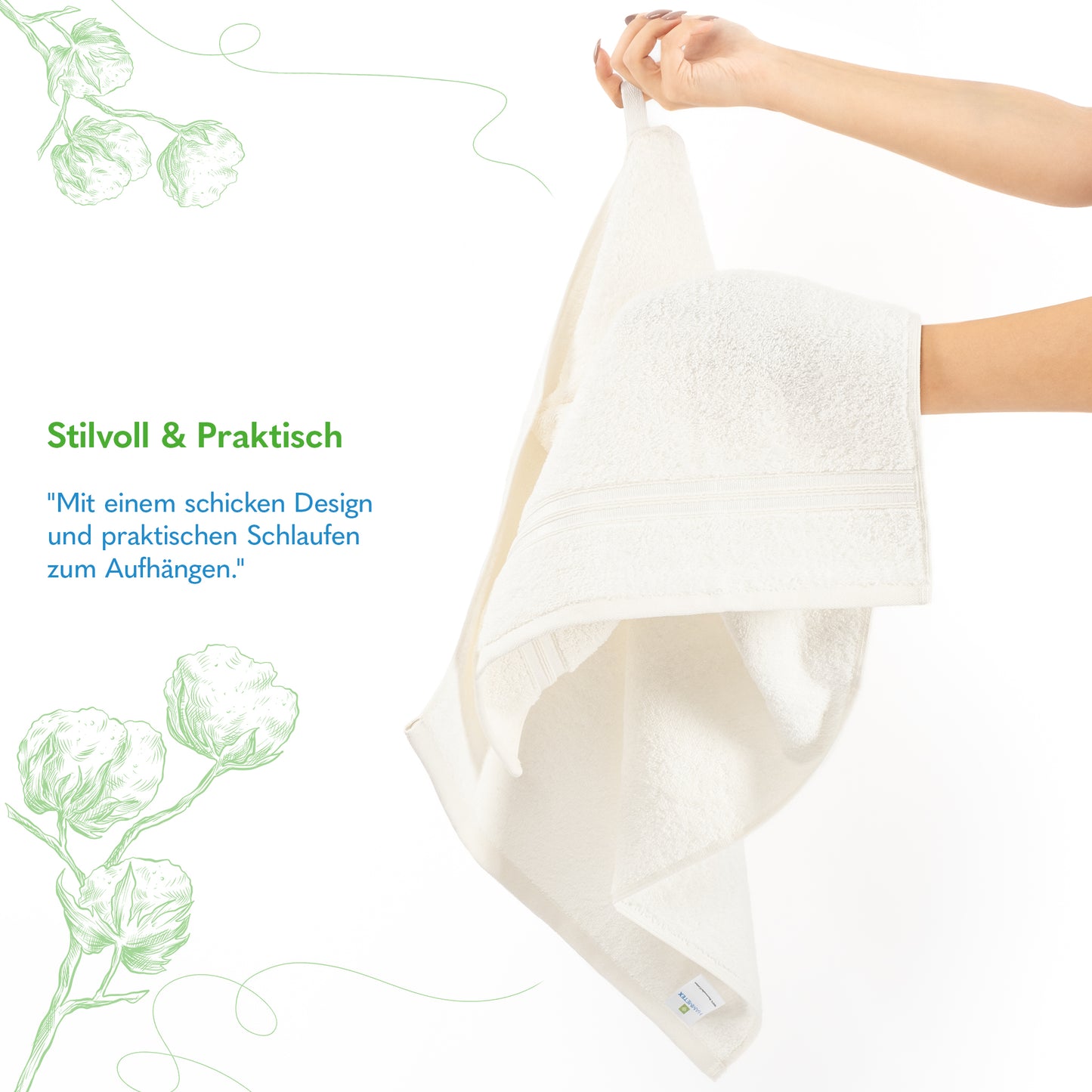 Hammetex Luxus Handtuch Set 6-teilig – 100% Baumwolle & Saugstark