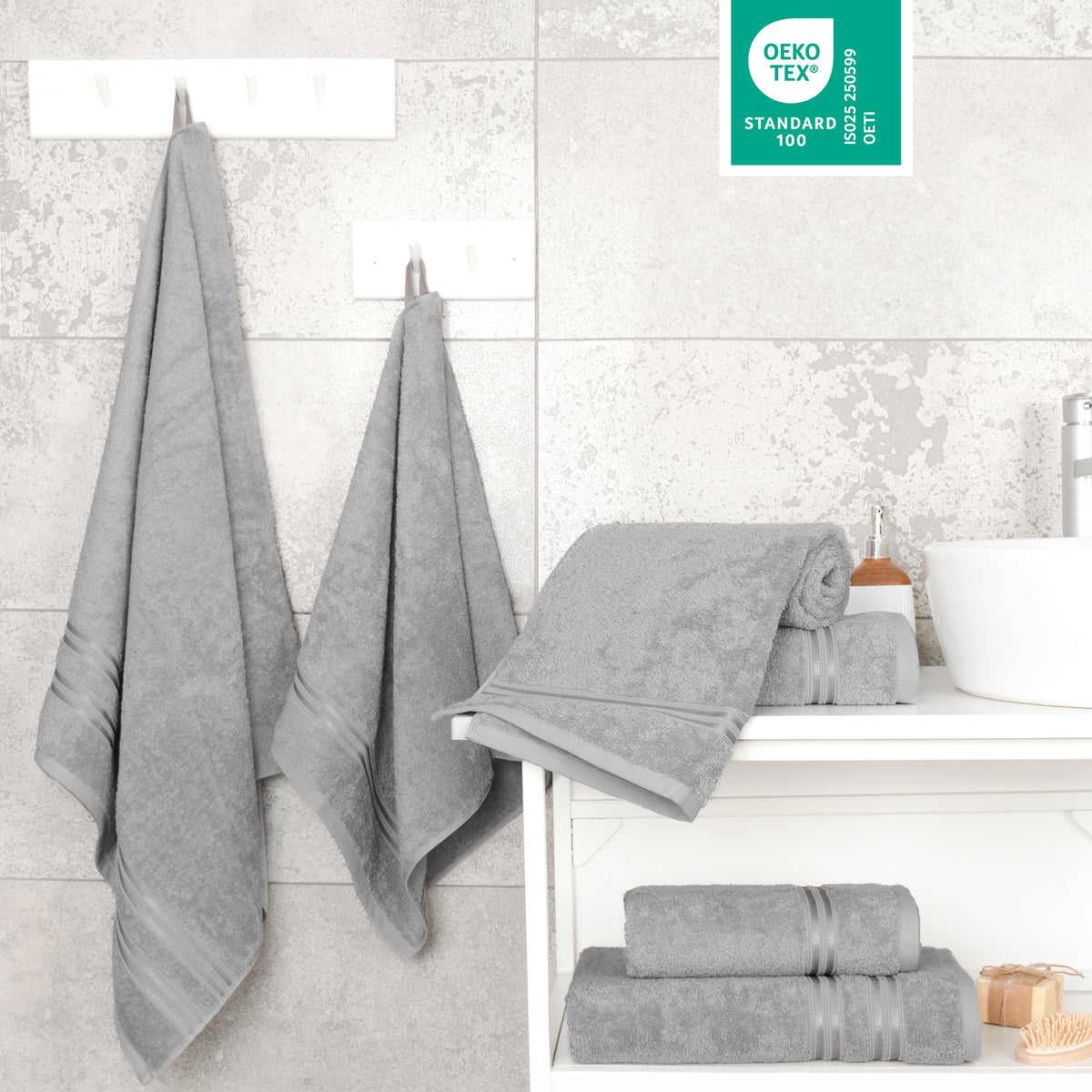 Hammetex Luxus Handtuch Set 6-teilig – 100% Baumwolle – MTC Linen